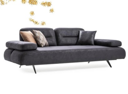 xxl Sofa 4 Sitzer Couch Wohnzimmer Polster Sitz Garnitur Leder Grau Textil